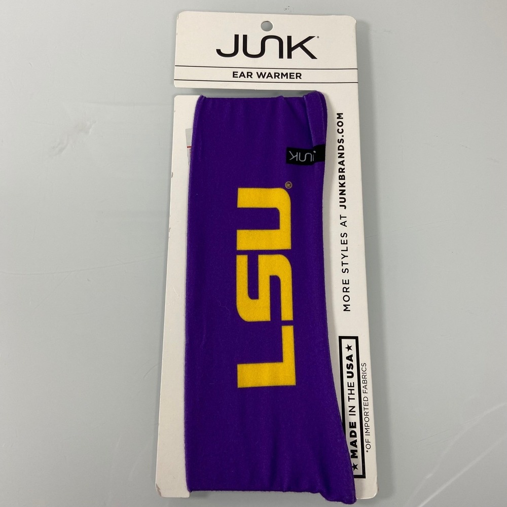 JUNK LSU Tigers Logo Purple‎ Ear Warmer Headband Louisiana State University NEW